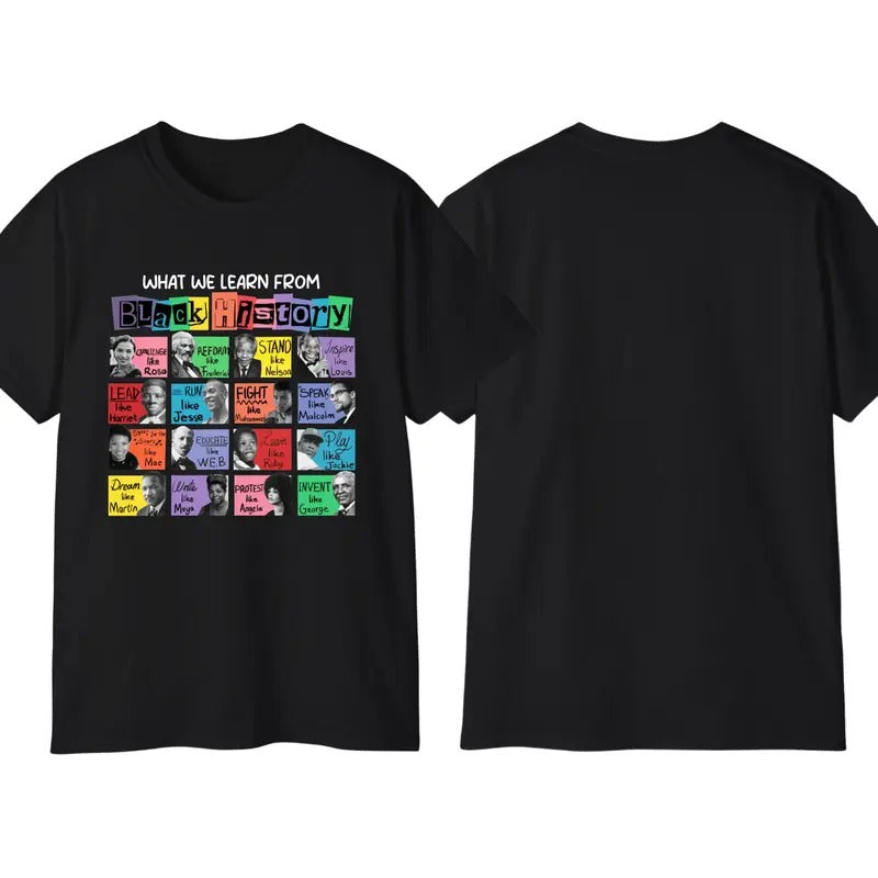 Black History Month What We Learn Black History Black Lives Matter Casual Cotton Classic Menswear Top T-Shirts
