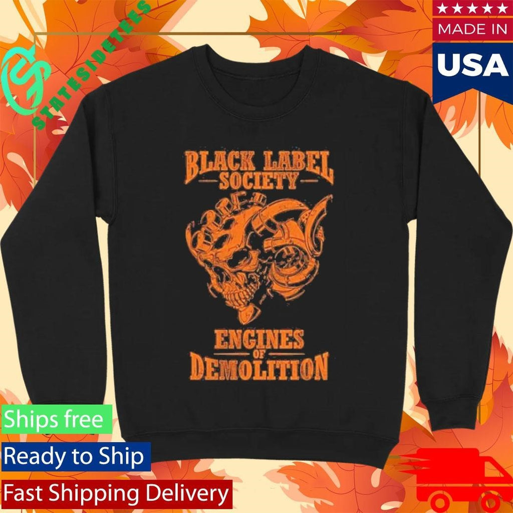 Black Label Society Engines Of Demolition Skully Shirt Unisex , , , Long Sleeve Tee