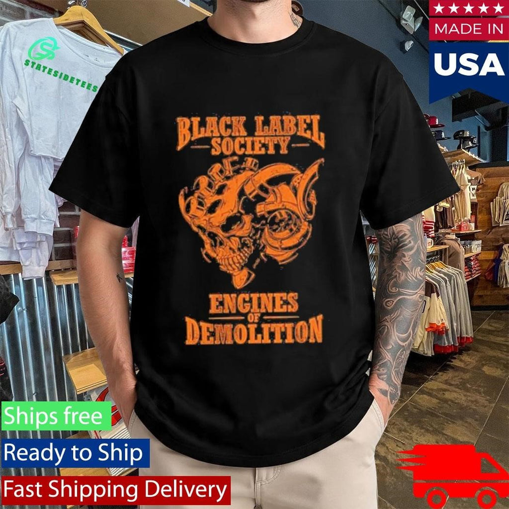 Black Label Society Engines Of Demolition Skully Shirt Unisex , , , Long Sleeve Tee