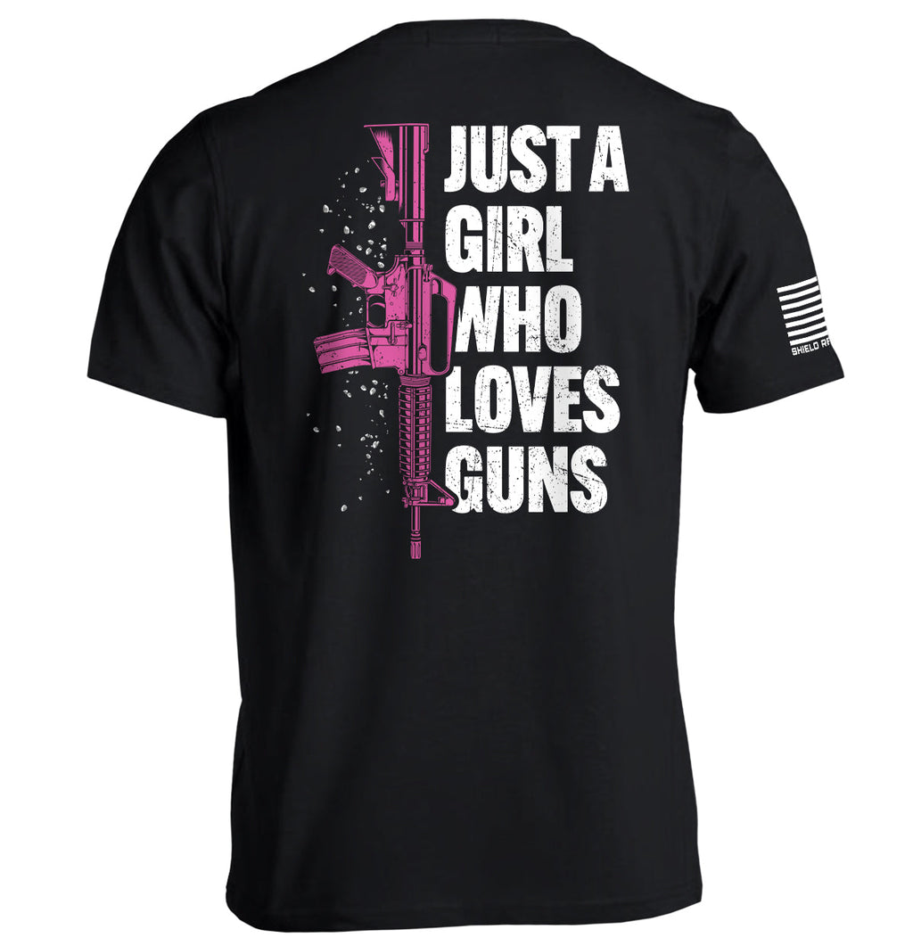 Just Girl Who Loves Guns T-Shirts