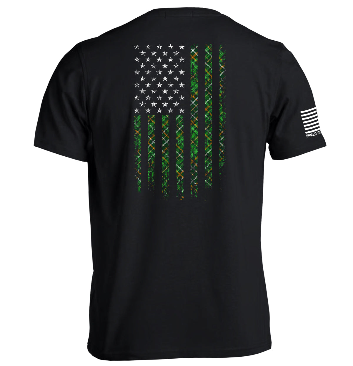 Irish Plaid American Flag T-Shirts