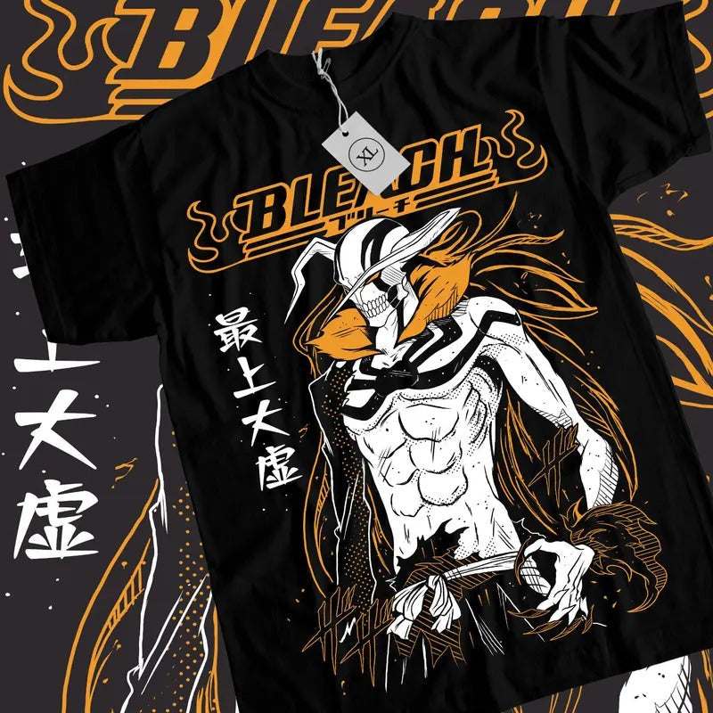 Bleach Ichigo S 4XL Kurosaki Moon Kawai Anime Manga Black S 4XLS T-Shirts