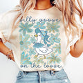 Boho Floral Goose Spring Floral Classic Retro T-Shirts