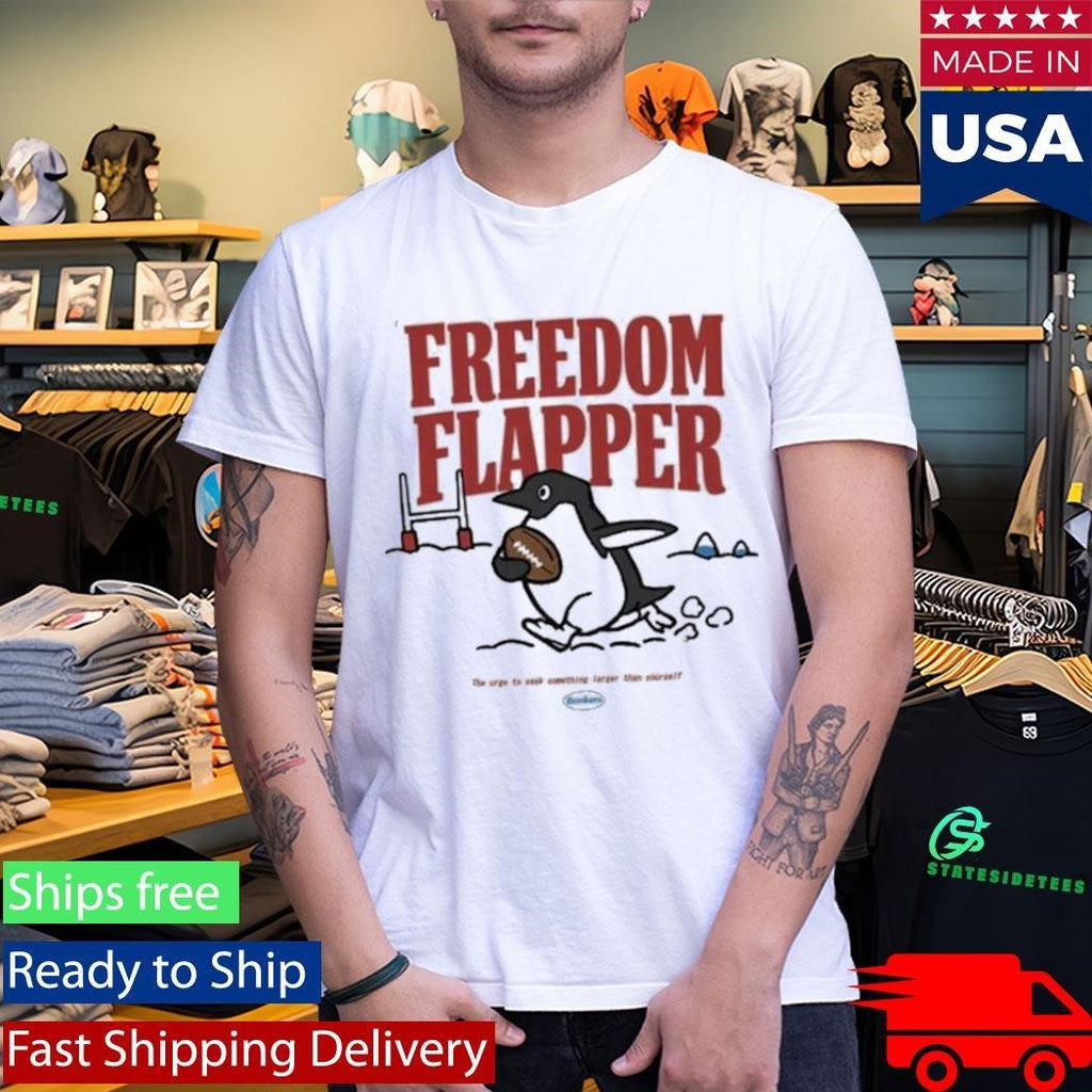 Bonkers Corner Freedom Flapper Penguin Shirt Unisex , , , Long Sleeve Tee