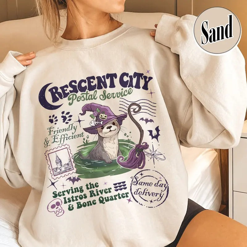 Bookish Comfort Color Shirt Crescent City Postal Service Shirt Read More Books Halloween Shirt SJM Shirt T-Shirts