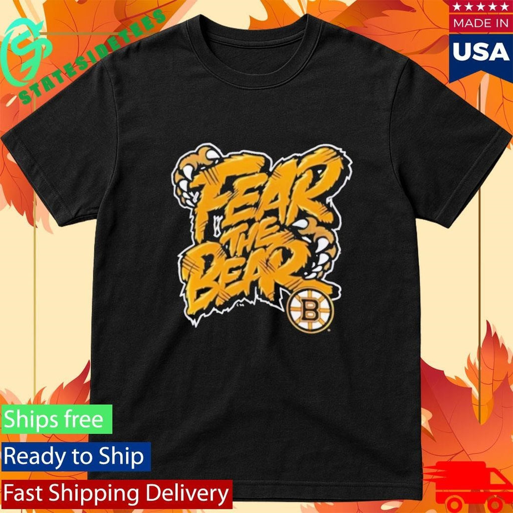 Boston Bruins Fear The Bear Shirt Unisex , , , Long Sleeve Tee