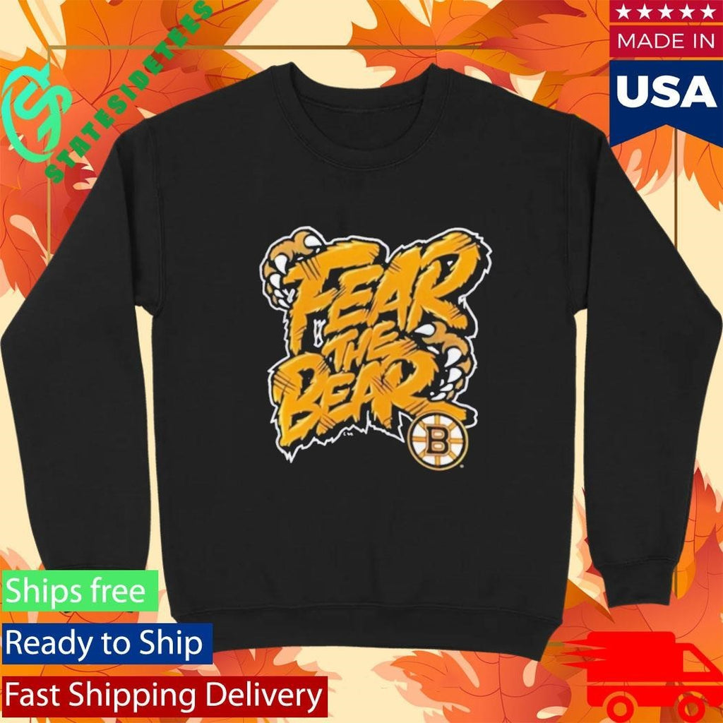 Boston Bruins Fear The Bear Shirt Unisex , , , Long Sleeve Tee
