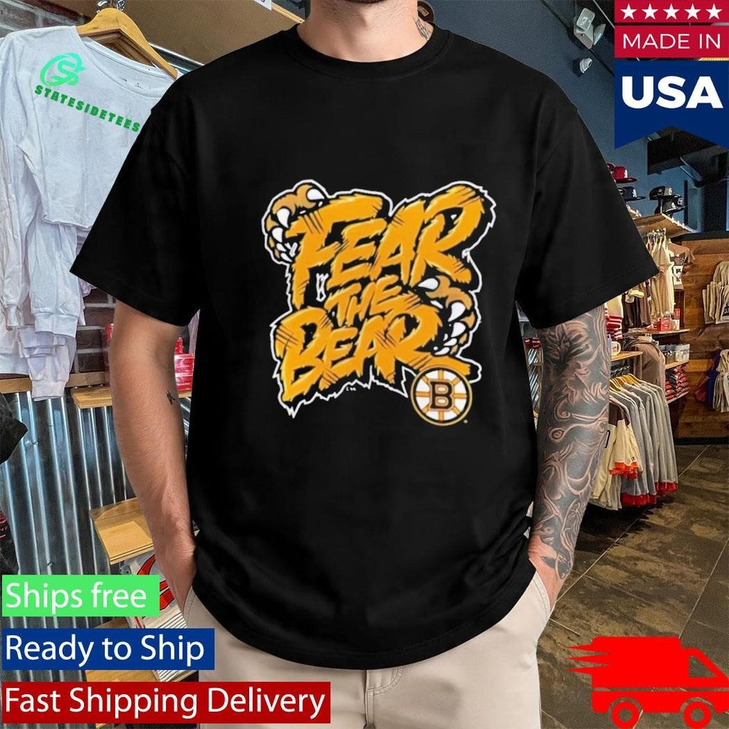 Boston Bruins Fear The Bear Shirt Unisex , , , Long Sleeve Tee
