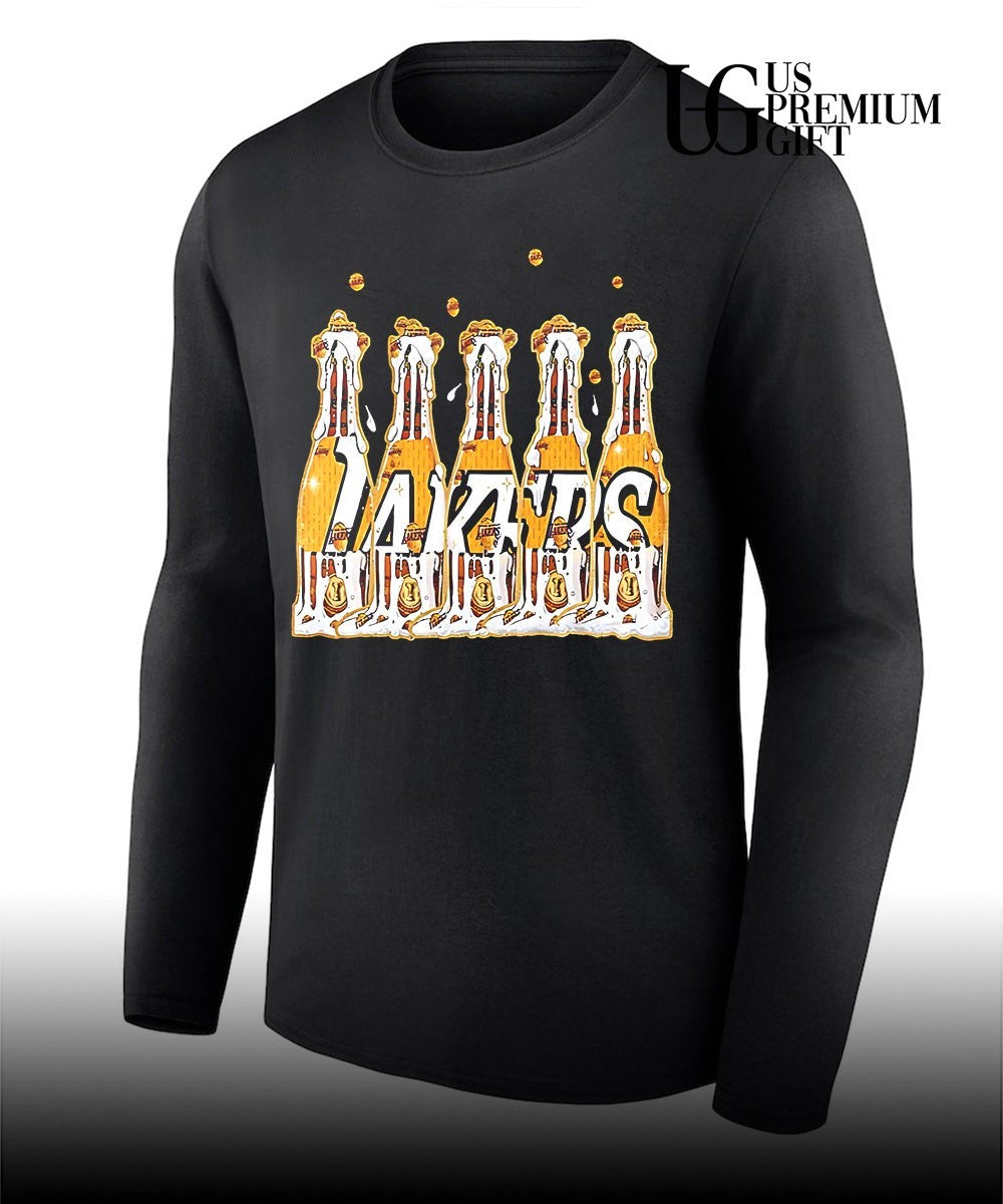 Bottle Popping Los Angeles Lakers champagne shirt
