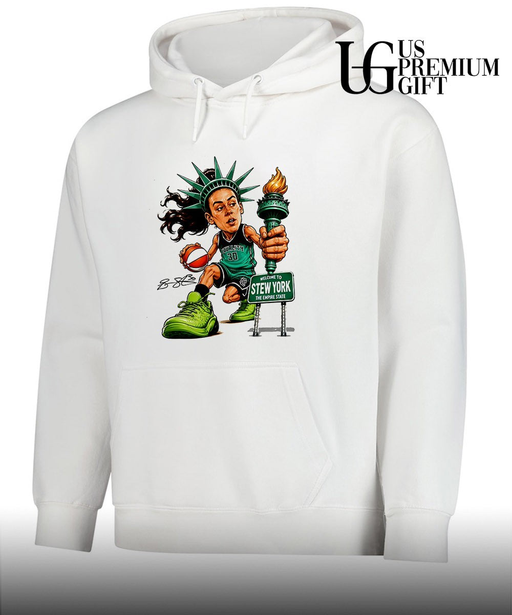 Breanna Stewart MVP of Commissioner’s Cup Championship 2026 Welcome to Stew York The Empire State signature caricature shirt
