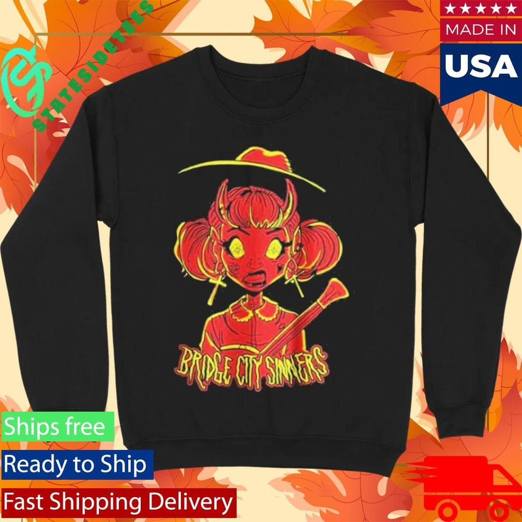 Bridge City Sinners Wild Child Red Shirt Unisex , , , Long Sleeve Tee