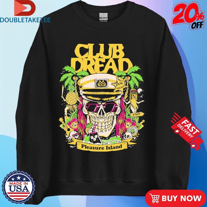 Broken Lizard Pleasure Island Creeporama Club Dread Fun Police SKull Unisex , , , Long Sleeve Tee