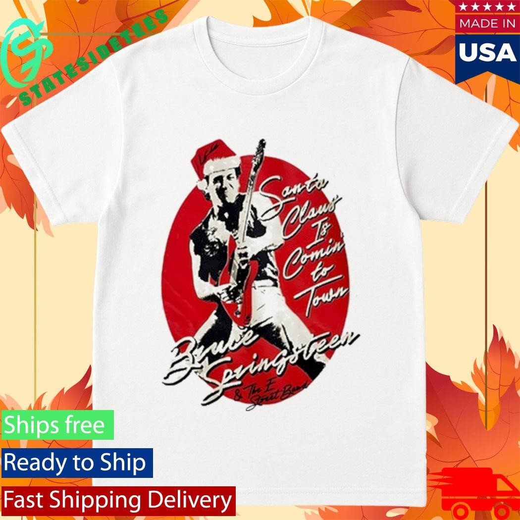 Bruce Springsteen Santa Claus is Comin’ to Town Shirt Unisex , , , Long Sleeve Tee