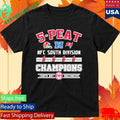 Buccaneers 5 Peat NFC South Champions 2025 Shirt Unisex , , , Long Sleeve Tee