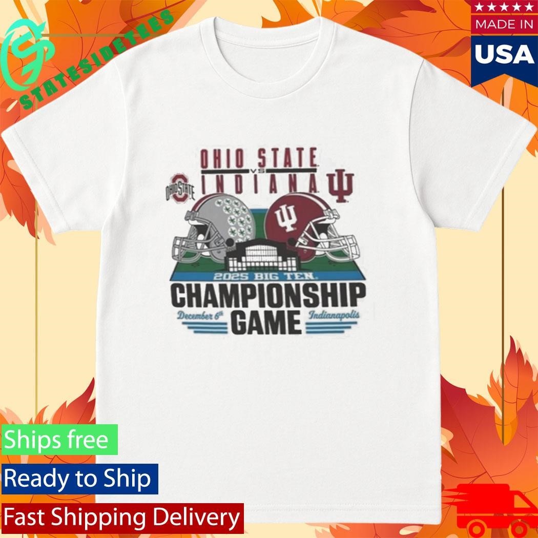 Buckeyes Vs Hoosiers 2025 Big Ten Championship Game Helmet December 6th Indianapolis Shirt