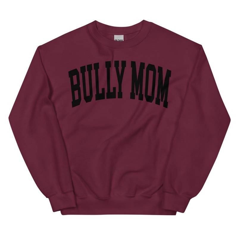 Bully Mom Varsity College Font Cute Dog Mama T-Shirts