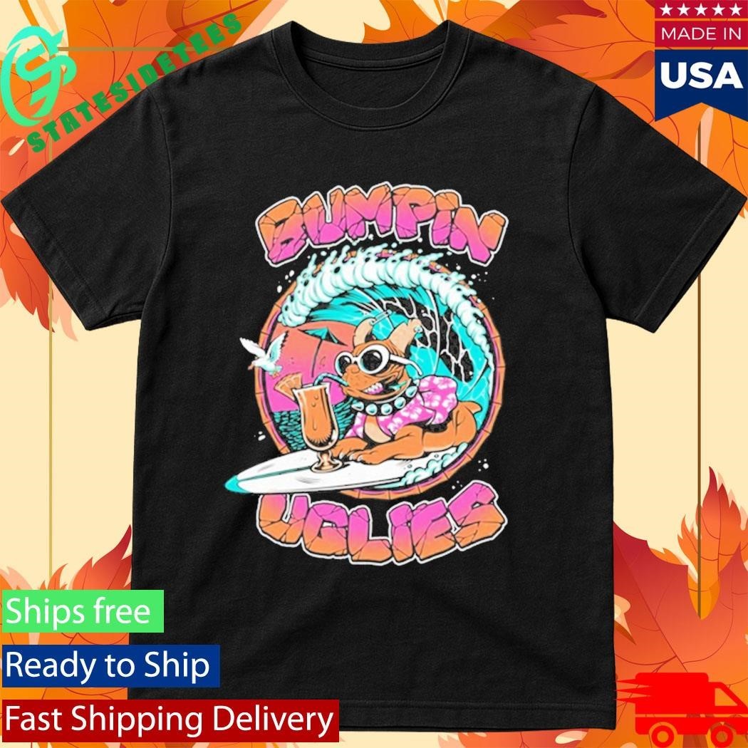 Bumpin Uglies Pug Surfer Shirt Unisex , , , Long Sleeve Tee