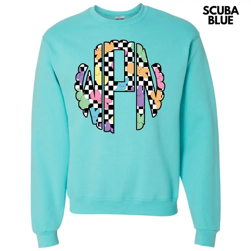 Bunny Checkered Monogram 'NLB' T-Shirts
