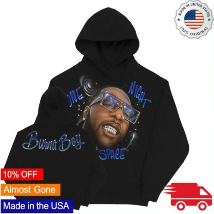 Burna Boy One Night In Space Onis Airbrush Unisex , , , Long Sleeve Tee