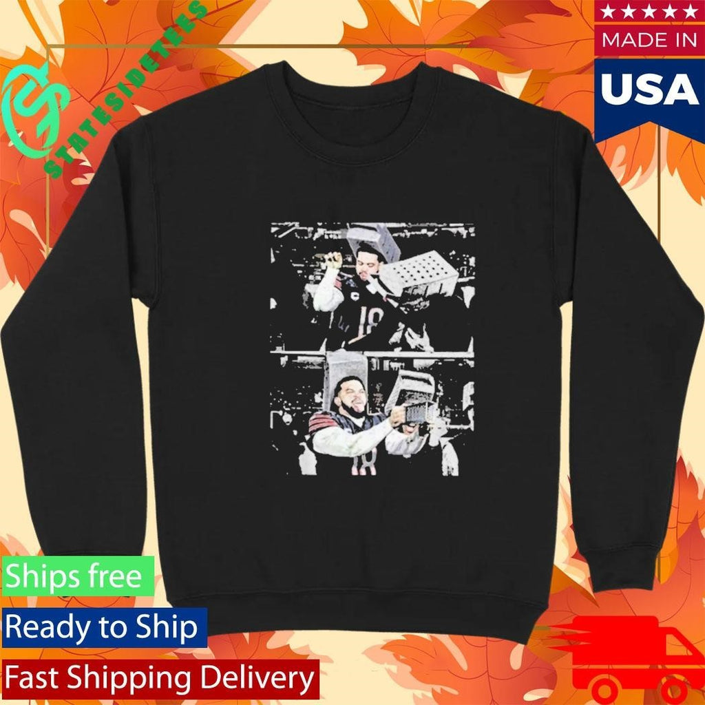 Caleb Williams Shredding Cheese Funny Shirt Unisex , , , Long Sleeve Tee