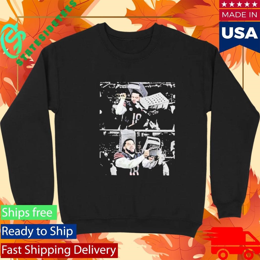 Caleb Williams Shredding Cheese Funny Shirt Unisex , , , Long Sleeve Tee