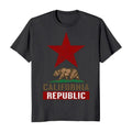 California Republic Flag Large Star Casual T-Shirts