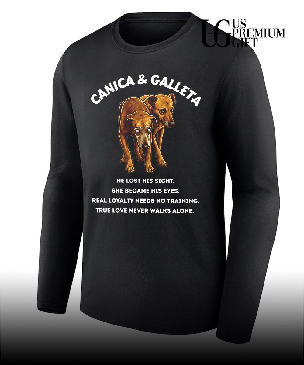 Canica and Galleta he lost his sight she became his eyes shirt