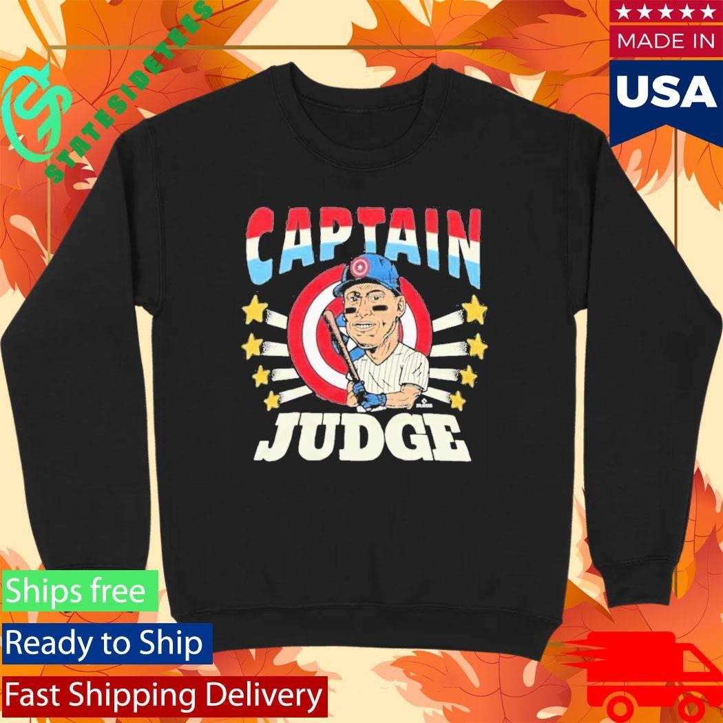 Captain America Aaron Judge Cartoon Shirt Unisex , , , Long Sleeve Tee