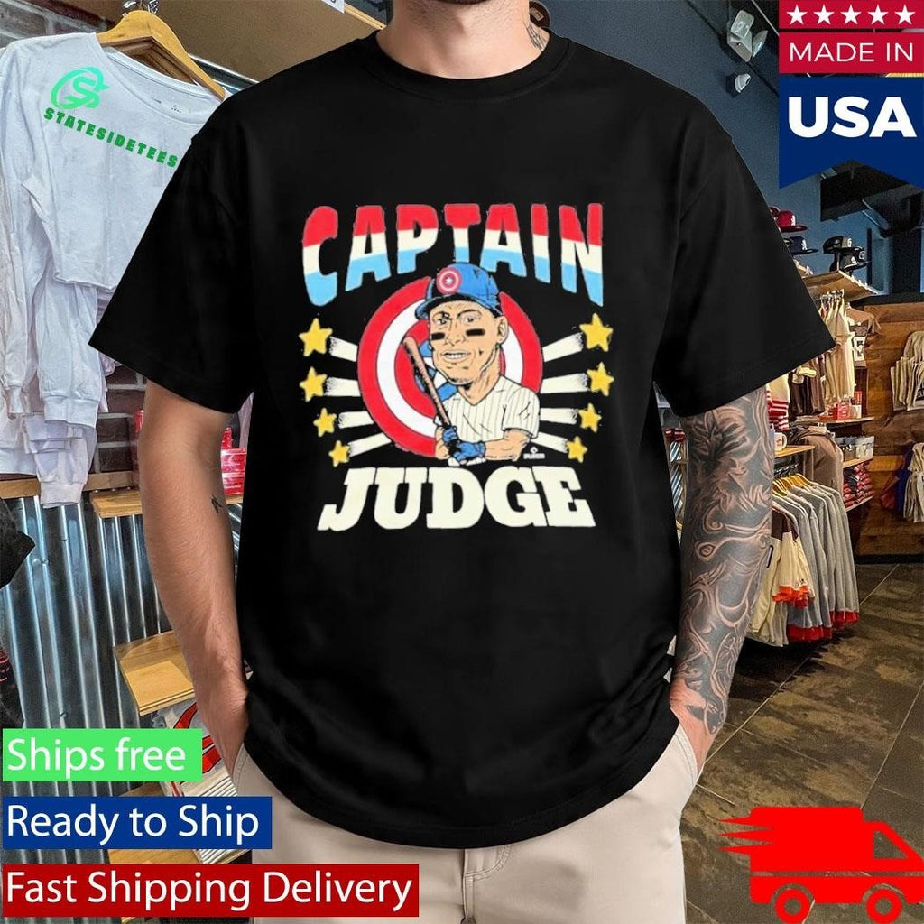 Captain America Aaron Judge Cartoon Shirt Unisex , , , Long Sleeve Tee