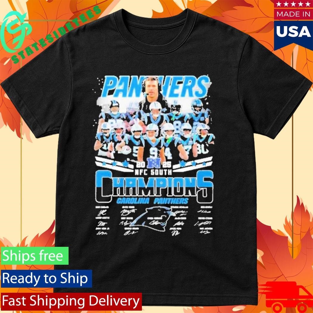 Carolina Panthers 2025 NFC South Champions Signature Shirt Unisex , , , Long Sleeve Tee