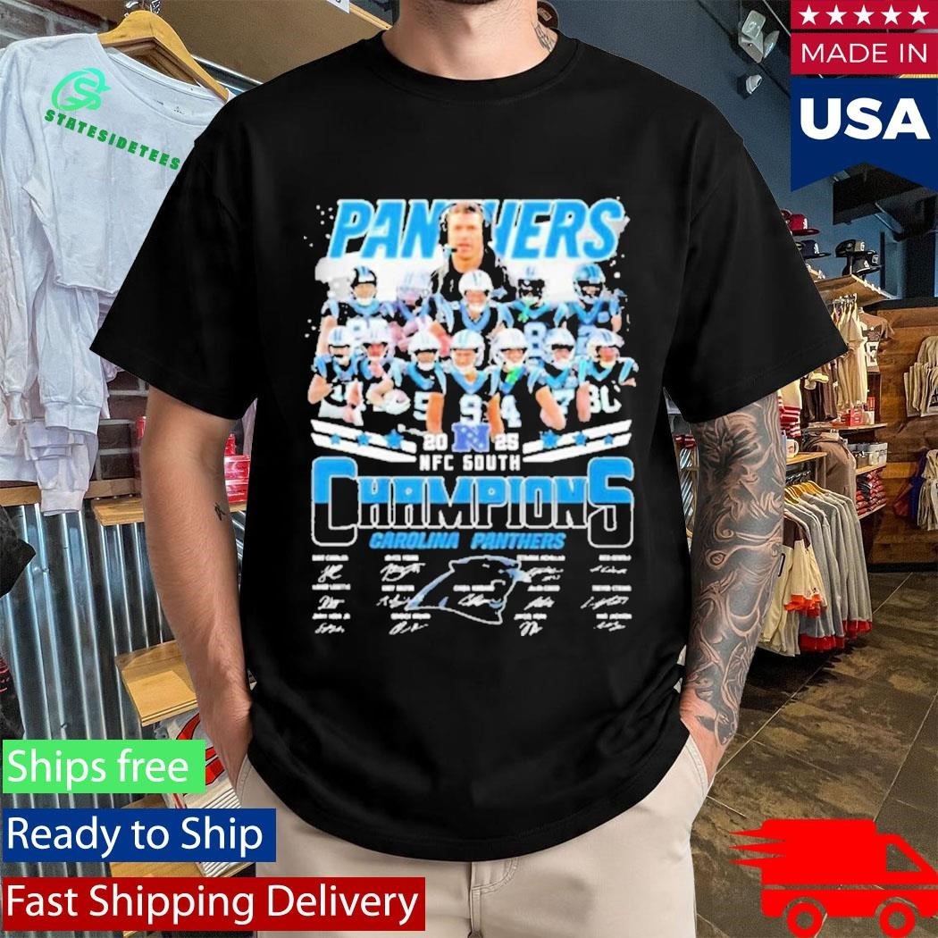Carolina Panthers 2025 NFC South Champions Signature Shirt Unisex , , , Long Sleeve Tee