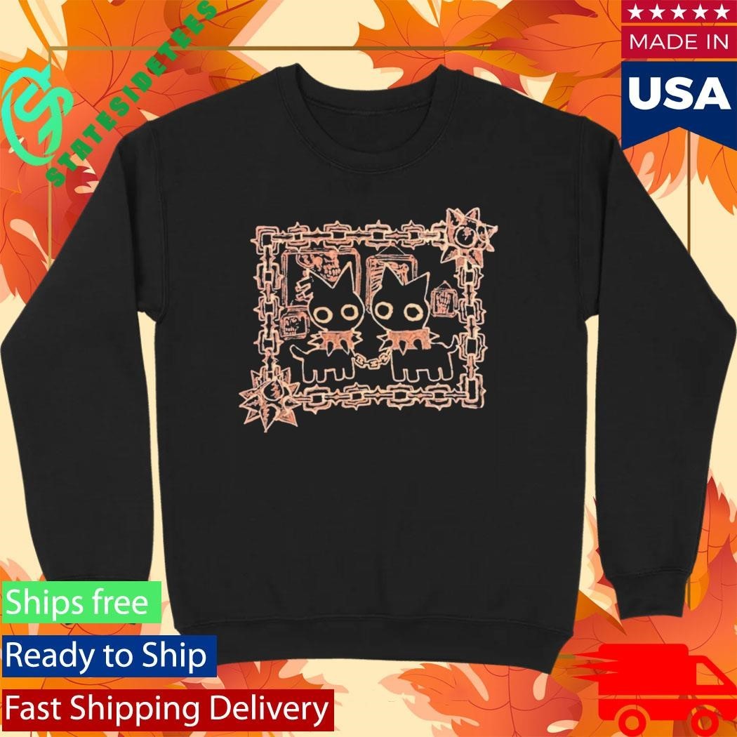 Cat Asylum Bleached Shirt Unisex , , , Long Sleeve Tee