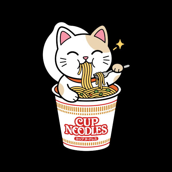 Cat Ramen Slurp Chill