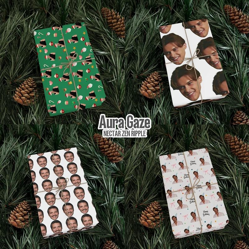 Celebrity Crush Wrapping Paper Pedro Pascal Conrad Fisher Sebastian Stan Wrapping Paper ... & Present Wrap T-Shirts