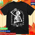 Central Coast California Good Time 805 Can Skeleton Shirt Unisex , , , Long Sleeve Tee