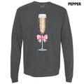 Champagne Coquette Long Sleeve Comfort Colors T-Shirts