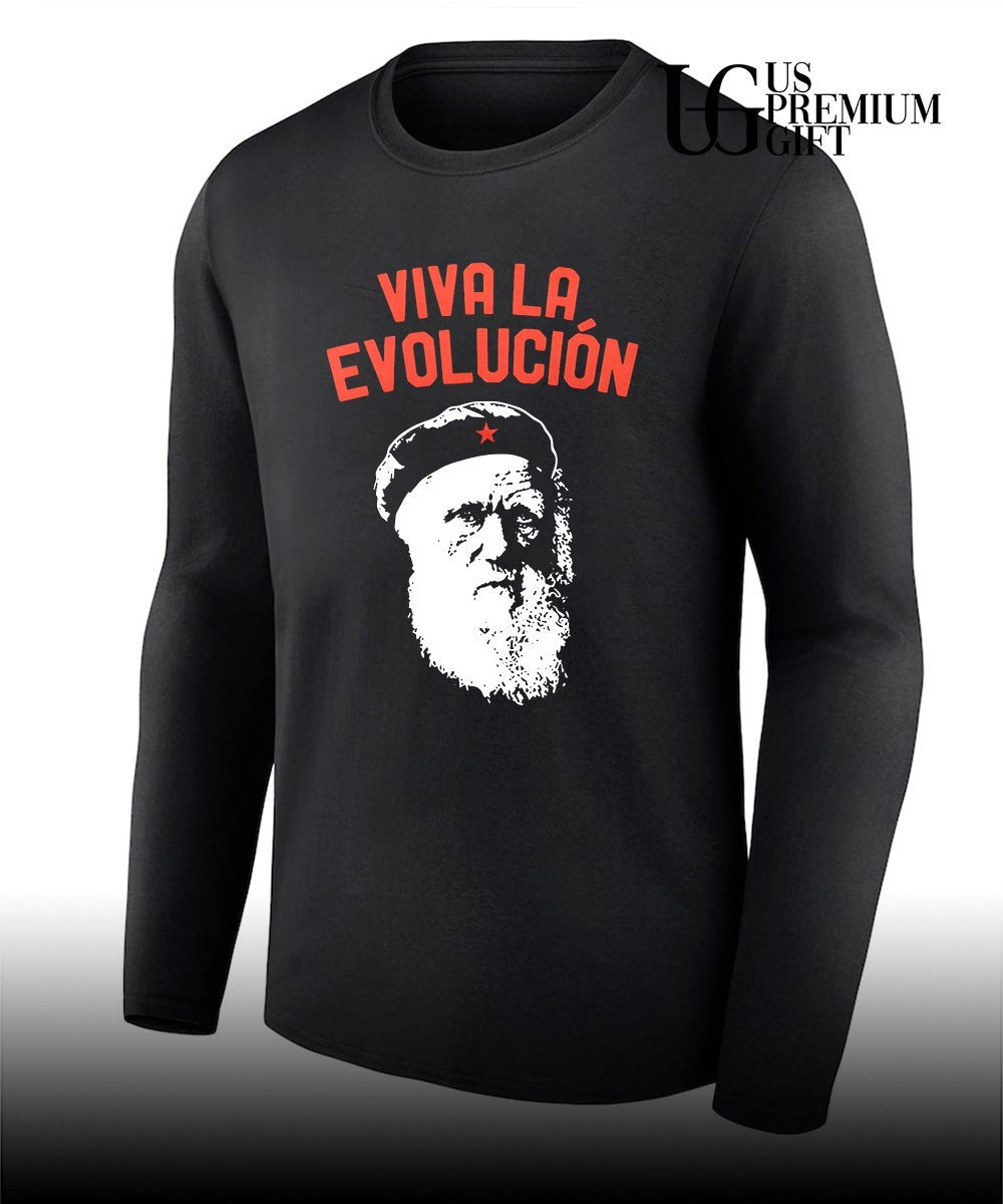 Charles Darwin Viva La Evolucion Evolution shirt