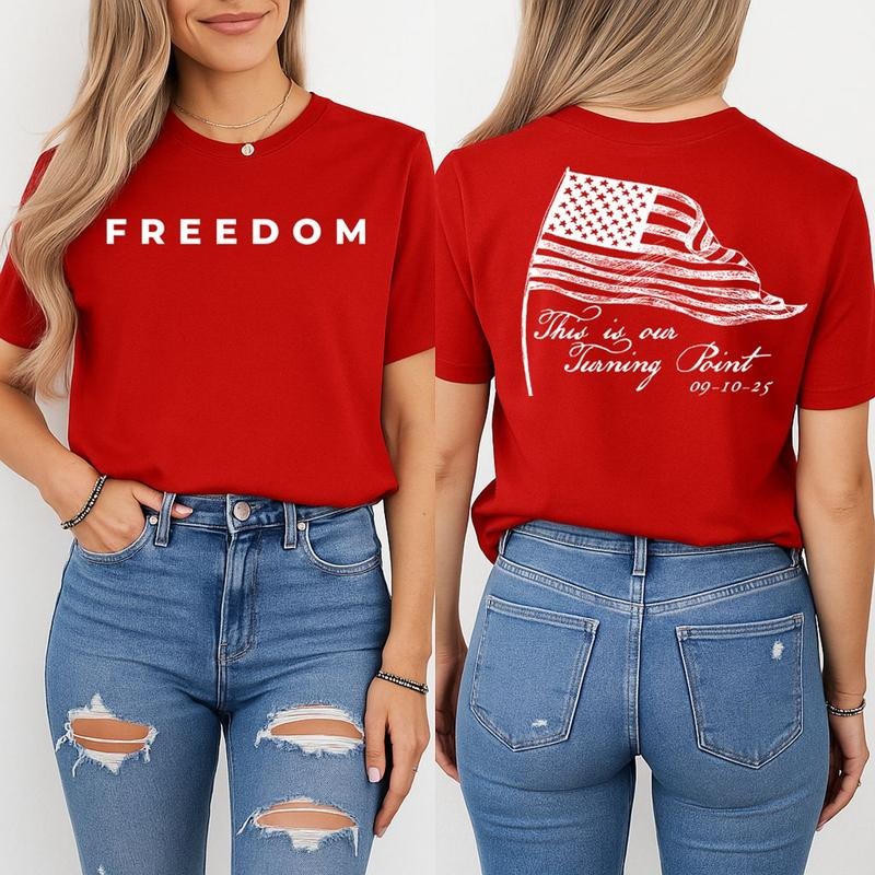 Charliee Kirk Freedom Two Sides This Is Turning Point Shirt Conservative T-Shirts