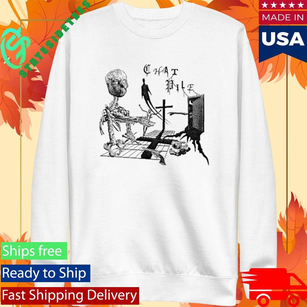 Chat Pile Ivory Crosses Shirt Unisex , , , Long Sleeve Tee