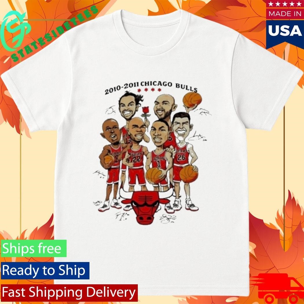 Chicago Bulls Nba 2010-2011 Player Caricature Signature Shirt Unisex , , , Long Sleeve Tee