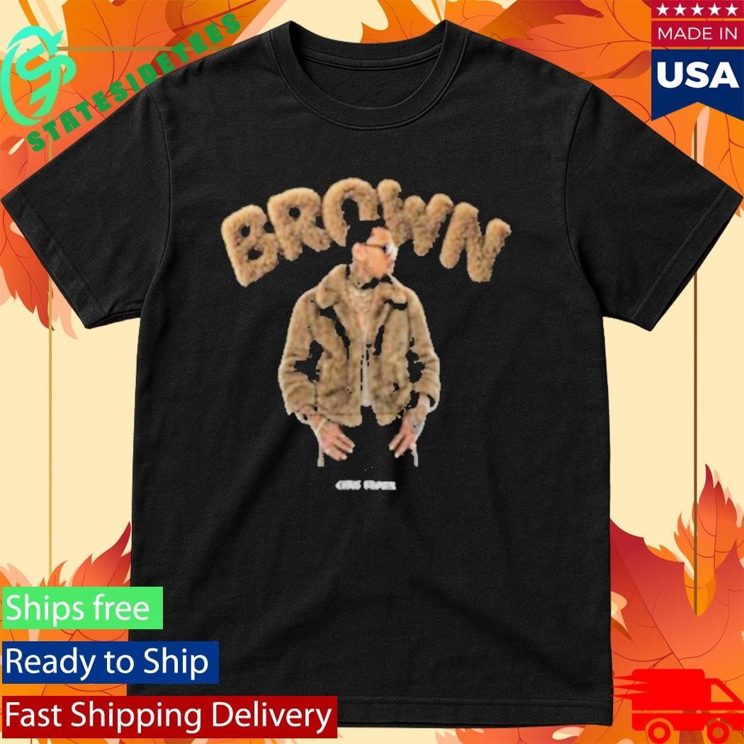 Chris Brown Fuzzy Brown Shirt Unisex , , , Long Sleeve Tee