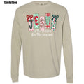 Jesus Patterns Comfort Colors Long Sleeve 'NLB' T-Shirts