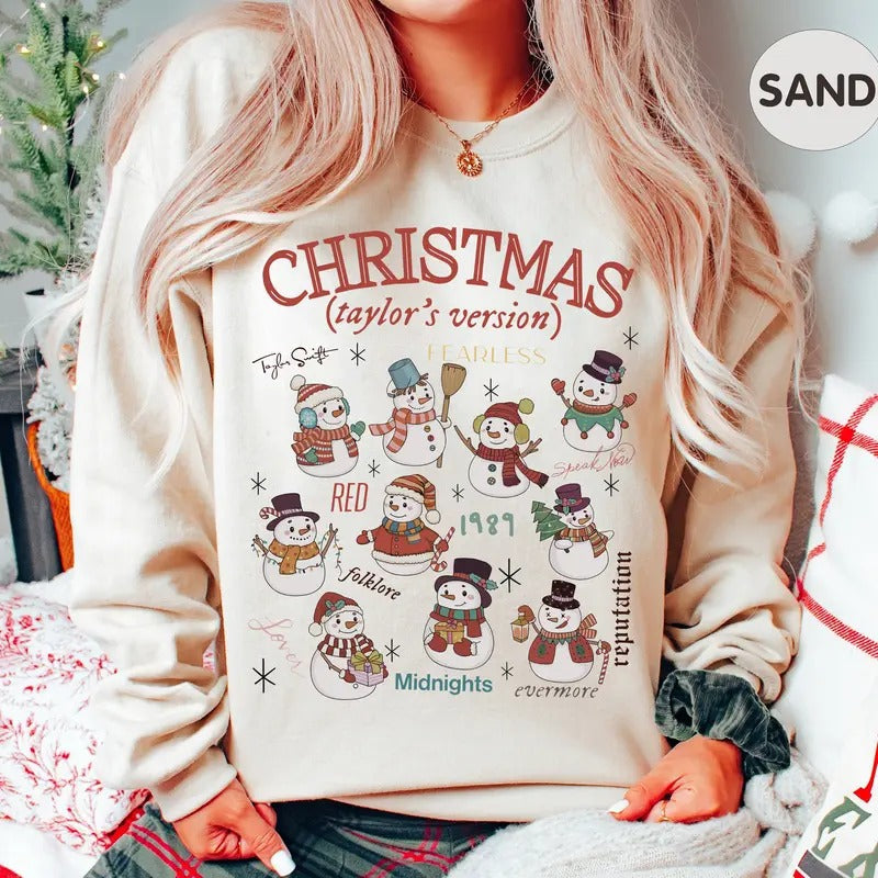 TS Version TS 1989 Swiftmas Shirt Fan Her Song Lyrics T-Shirts