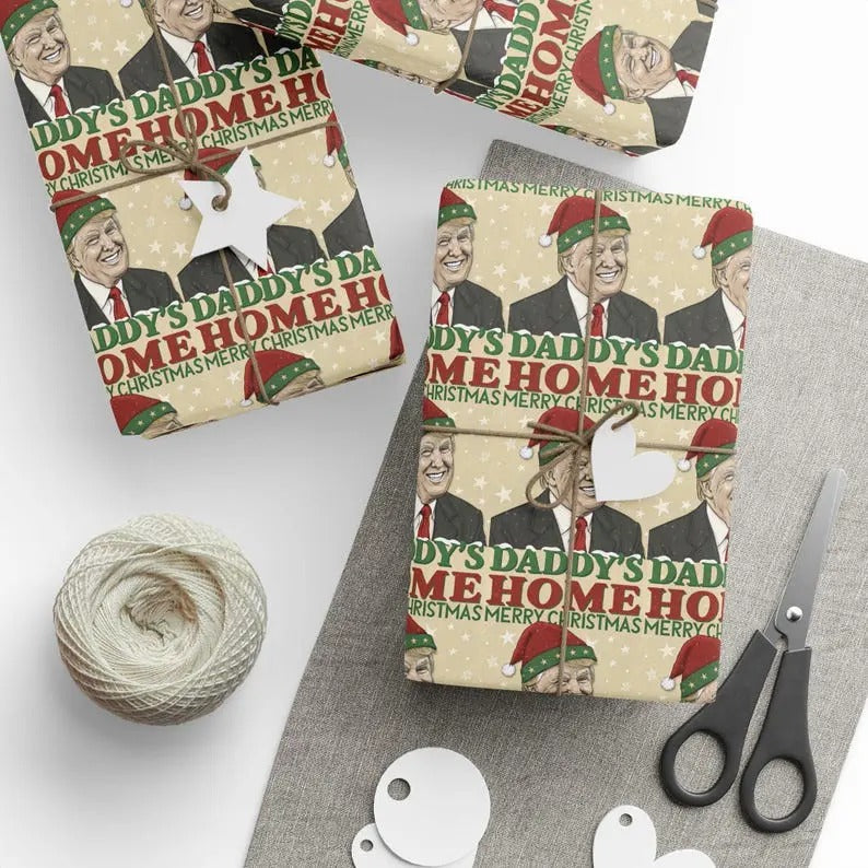 Wrapping Paper Personalized Donald Trump Wrap Roll Funny Political Decor Customizable Festive Present Wrap Unique T-Shirts