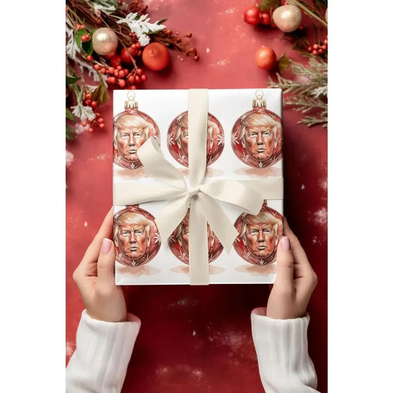 Wrapping Paper Trump Wrap Funny Political Xmas Republican Wrapping Paper President Trump Party Decor T-Shirts