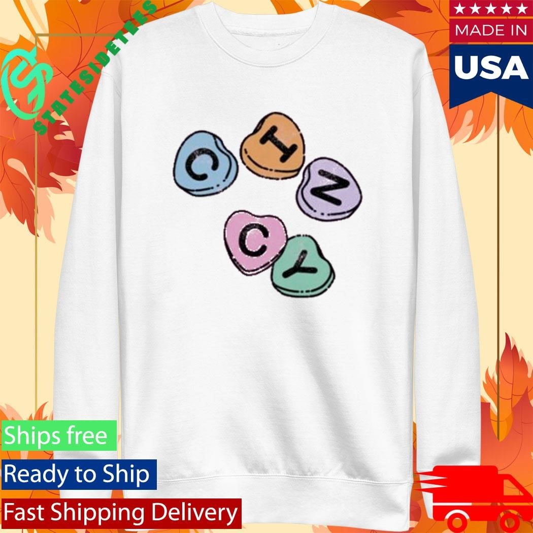 Cincy Heart Candies Shirt Unisex , , , Long Sleeve Tee
