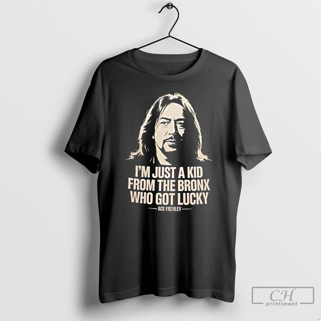 Classic Ace Frehley Just A Kid From The Bronx That Got Lucky 1951%e2%80%912025 T Shirts