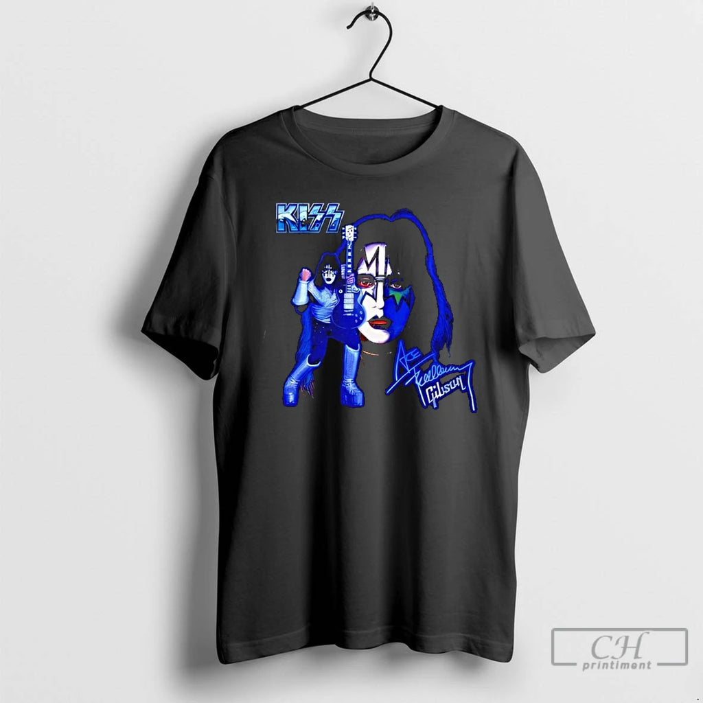 Classic Ace Frehley Rip Signature T Shirts