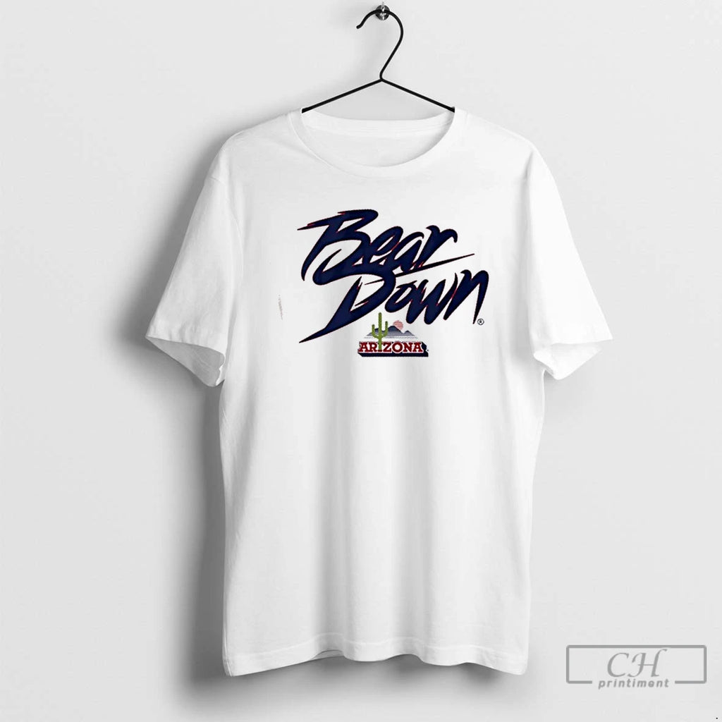 Classic Arizona Wildcats Bear Down Vintage Cactus Logo T Shirts