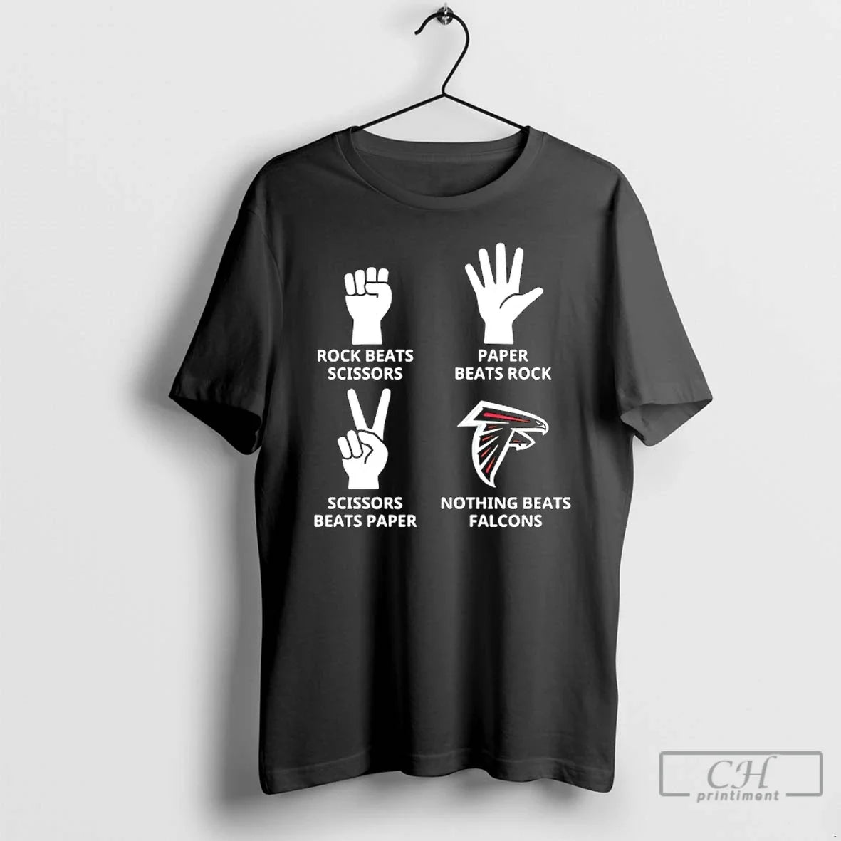 Classic Atlanta Falcons Nothing Beats Rock Beats Scissors Paper Beats Rock Scissors Beats Paper
